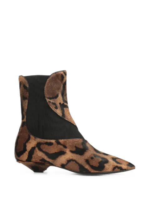 Sergio Rossi Tensile leopard-print ankle boots