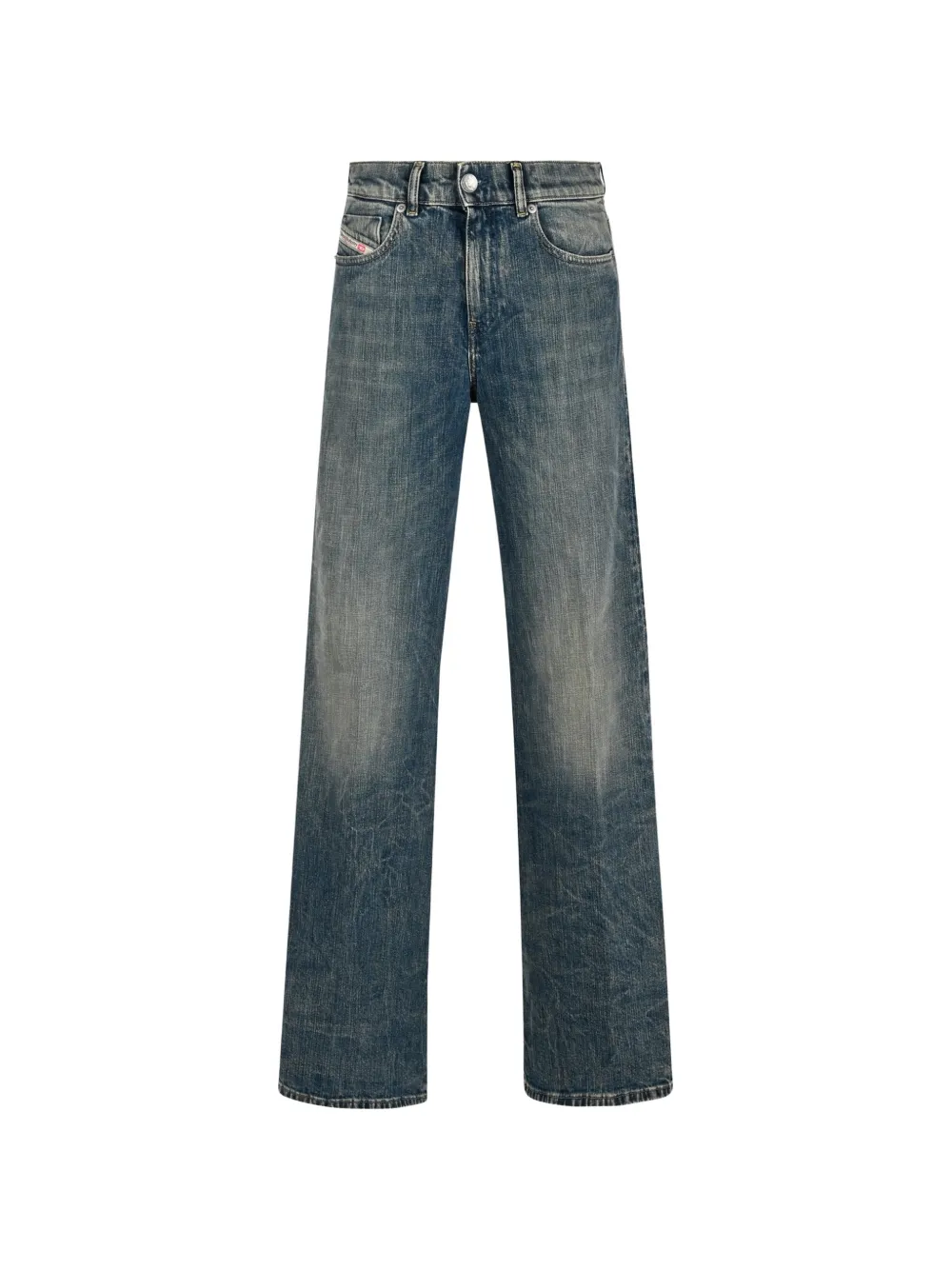 Diesel washed straight-leg jeans - Blau