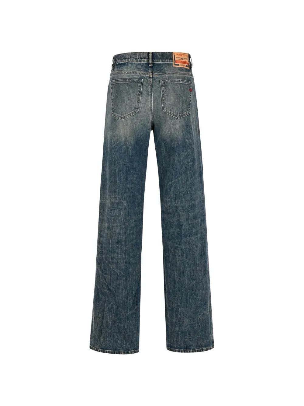 Diesel washed straight-leg jeans Blauw