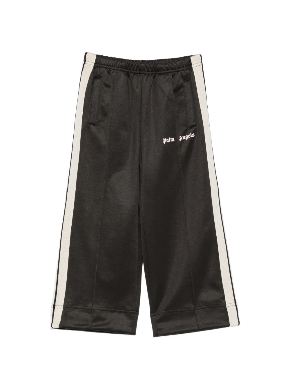 Palm Angels Kids logo-print side-stripe track pants - Schwarz