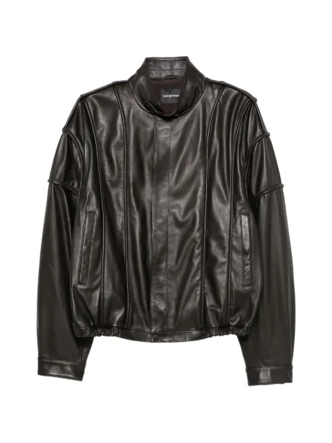 Emporio Armani panelled leather jacket
