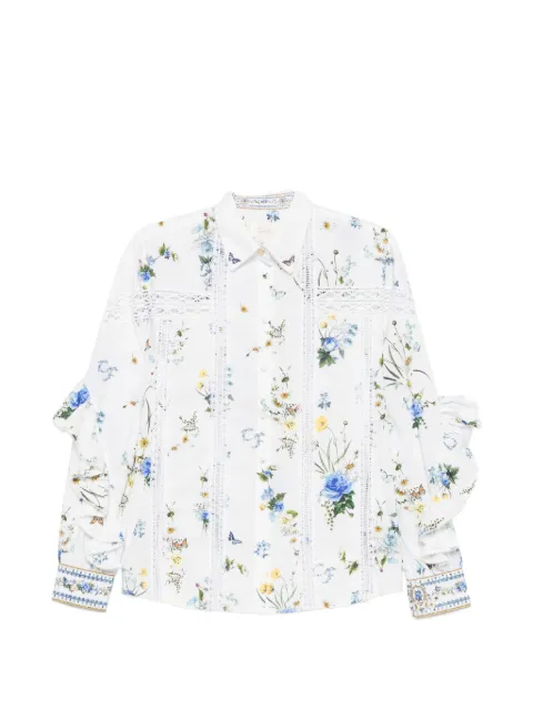 Camilla floral-print ruffled shirt