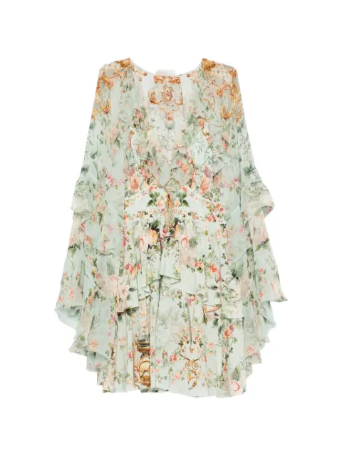 Camilla floral-print ruffled mini dress