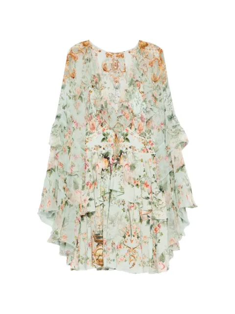 Camilla floral-print ruffled mini dress