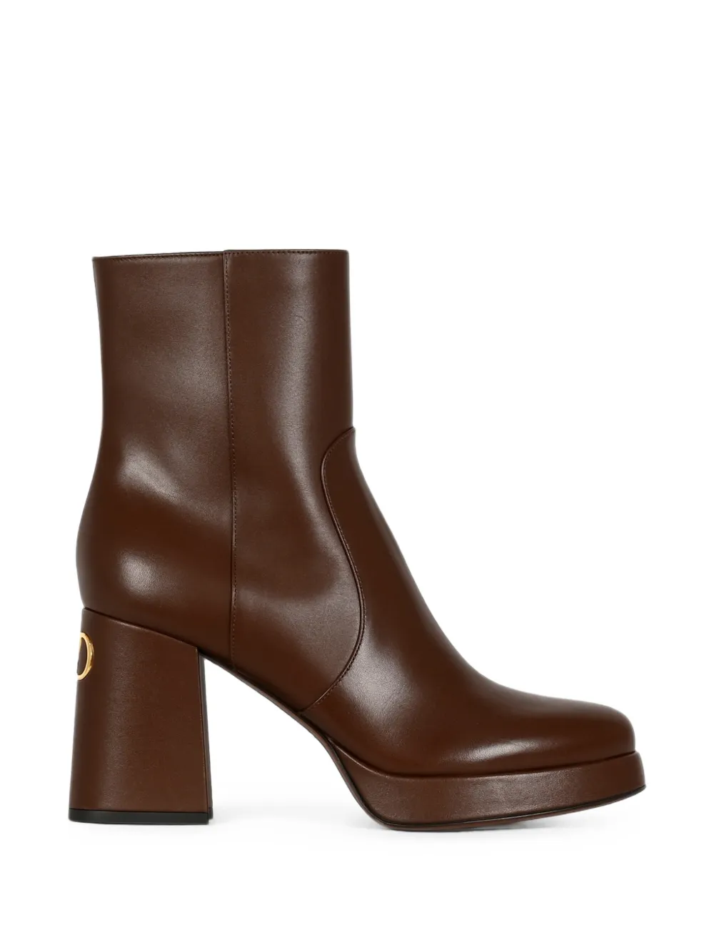 Valentino Garavani VLogo Signature platform ankle boots - Marrone