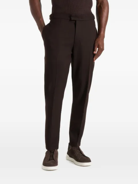 Manière De Voir Hubertin brown slim fit tailored trousers