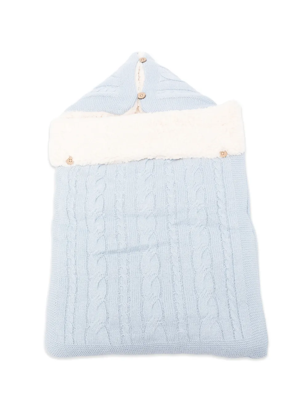 Mayoral cable-knit hooded nest - Blu