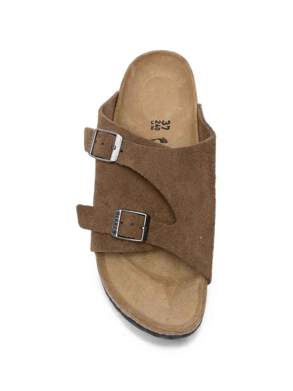 Birkenstock Zurich buckle-fastening suede sandals Bruin