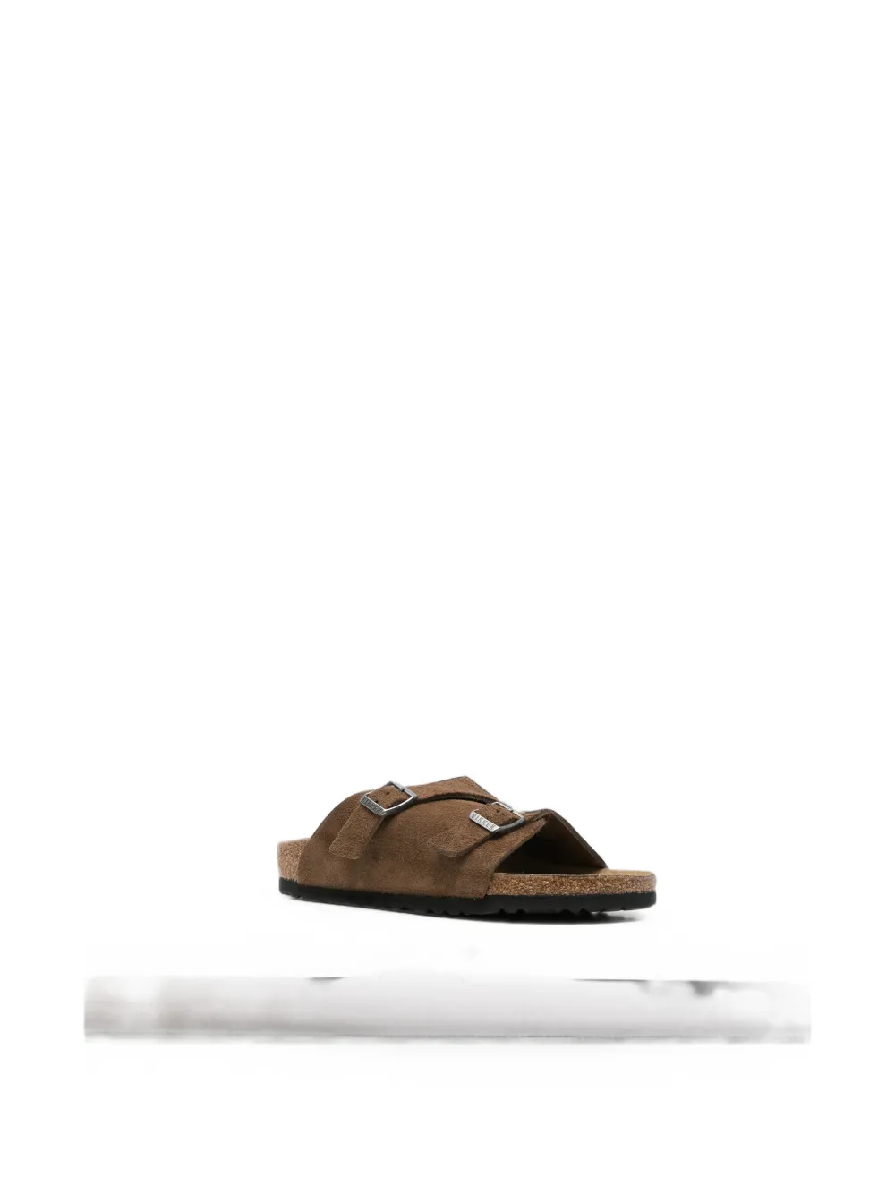 Birkenstock Zurich buckle-fastening suede sandals Bruin