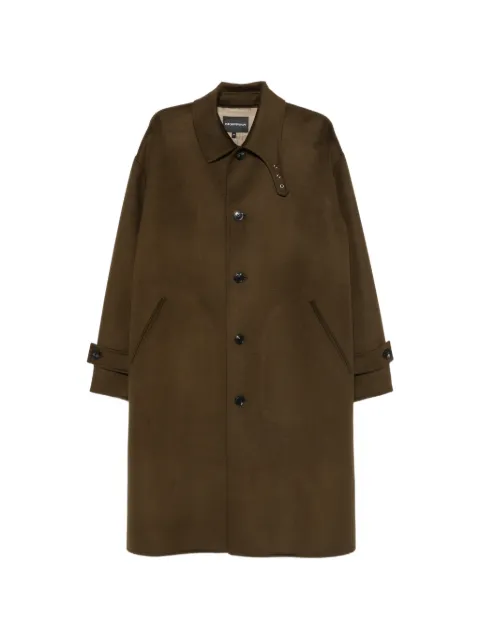Emporio Armani button-up collared single breasted coat