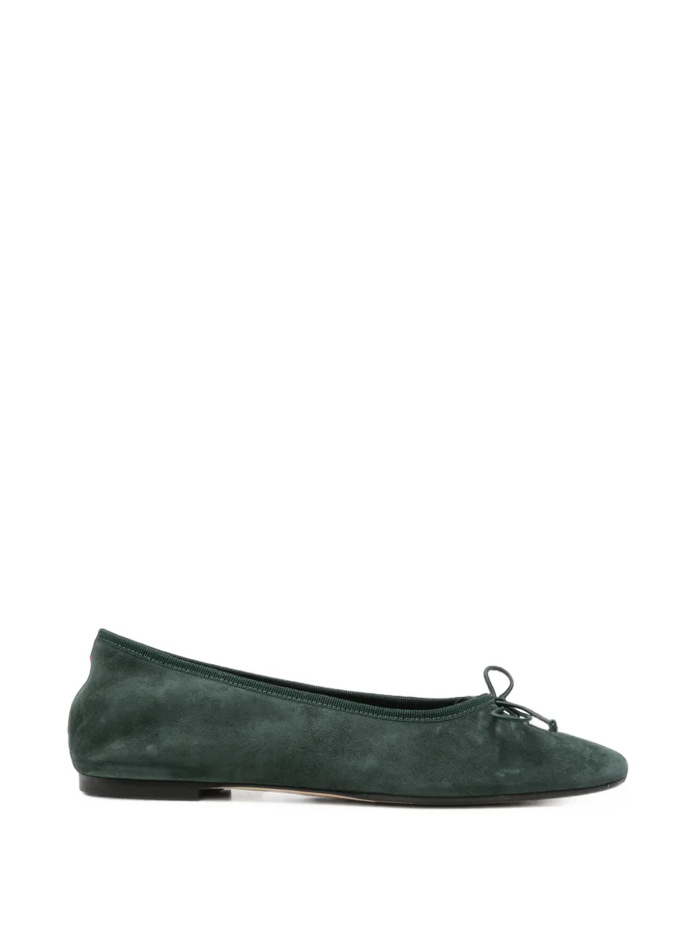 Aeyde bow-detail suede ballet flats Groen