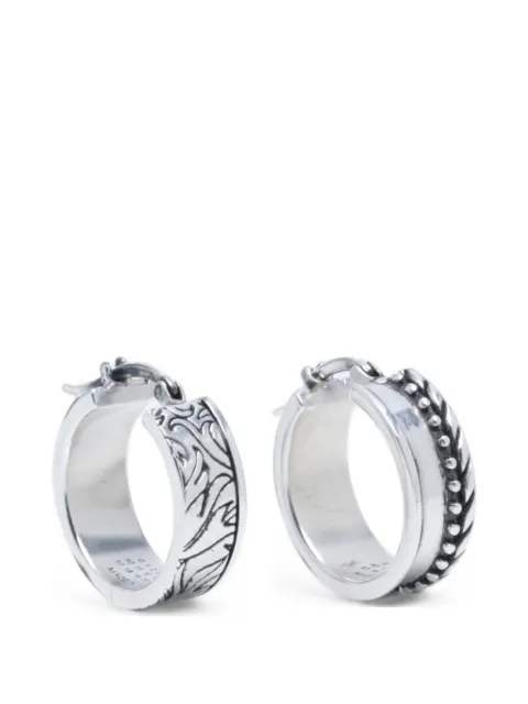 MM6 Maison Margiela engraved hoop earrings