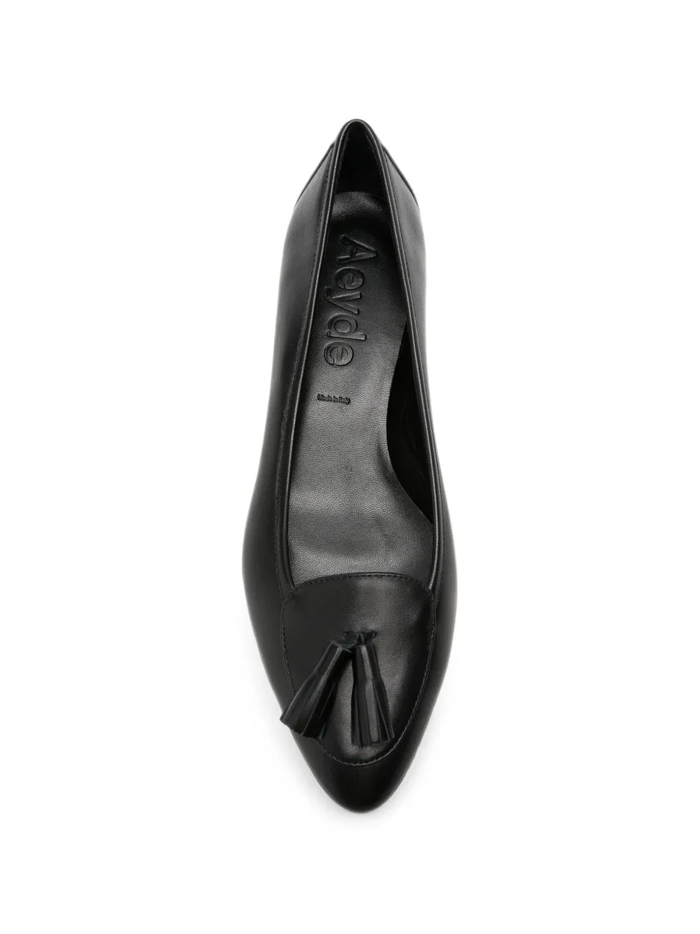 Aeyde Valentine tassel-detail leather pumps Zwart
