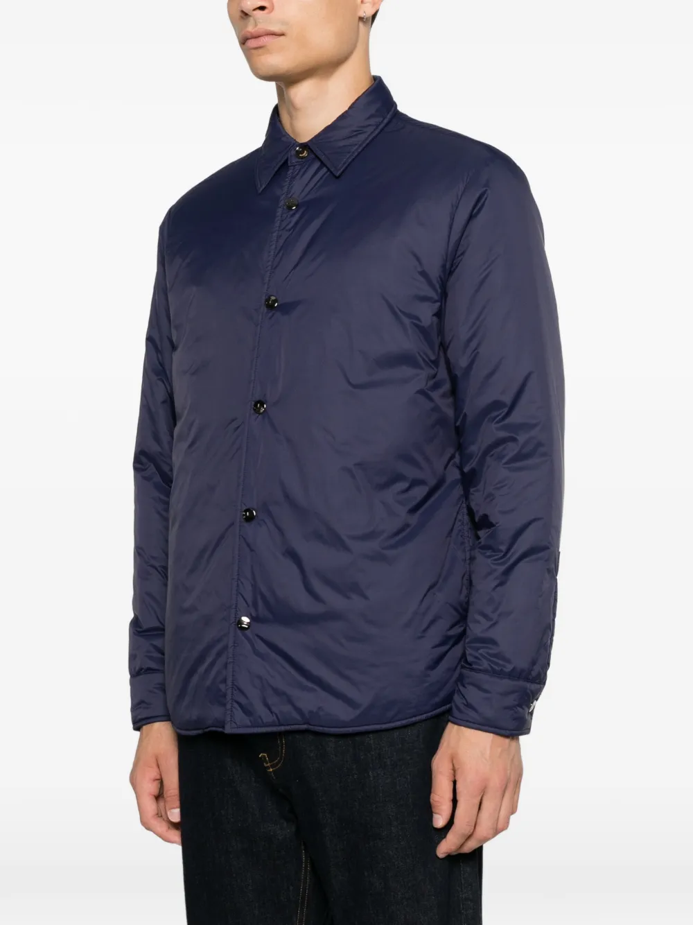 ON THE BUND Aosta shirtjack Blauw