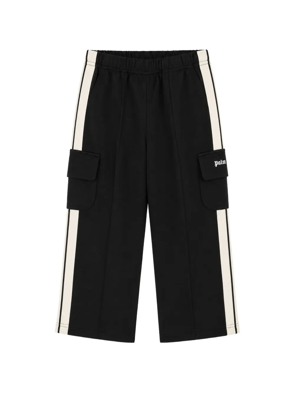 Palm Angels Kids logo-print side-stripe cargo pants - Nero