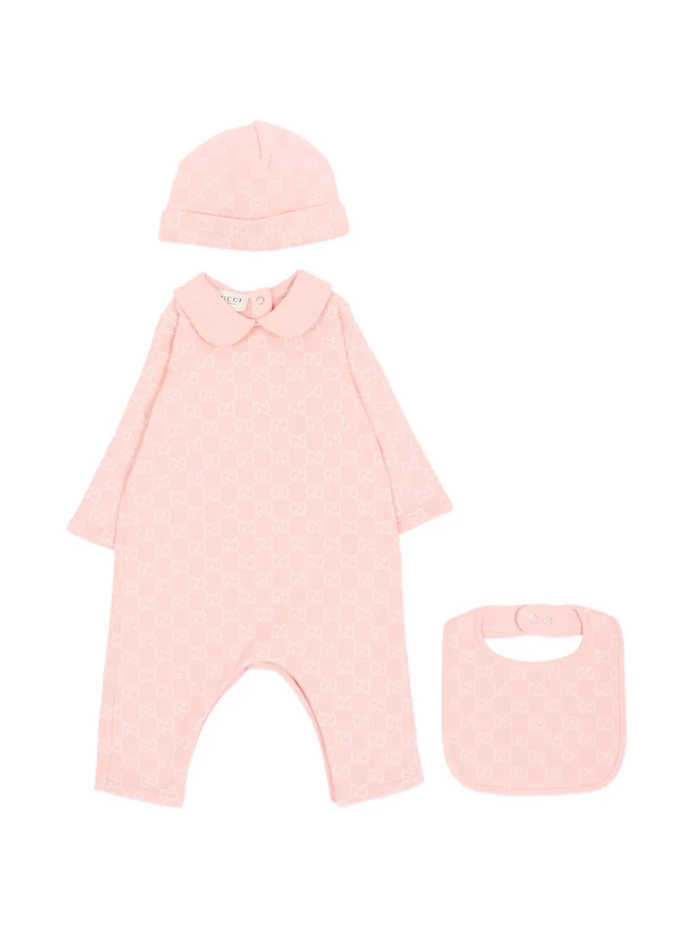Gucci Kids GG monogram-pattern baby set - Rosa