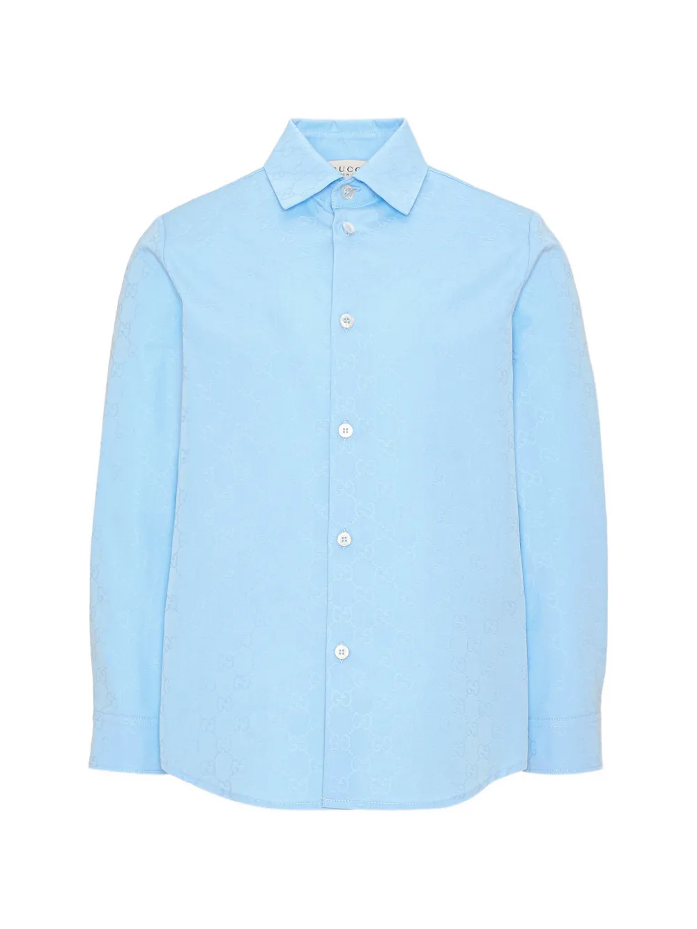 Gucci Kids GG Supreme long-sleeve shirt - Blau