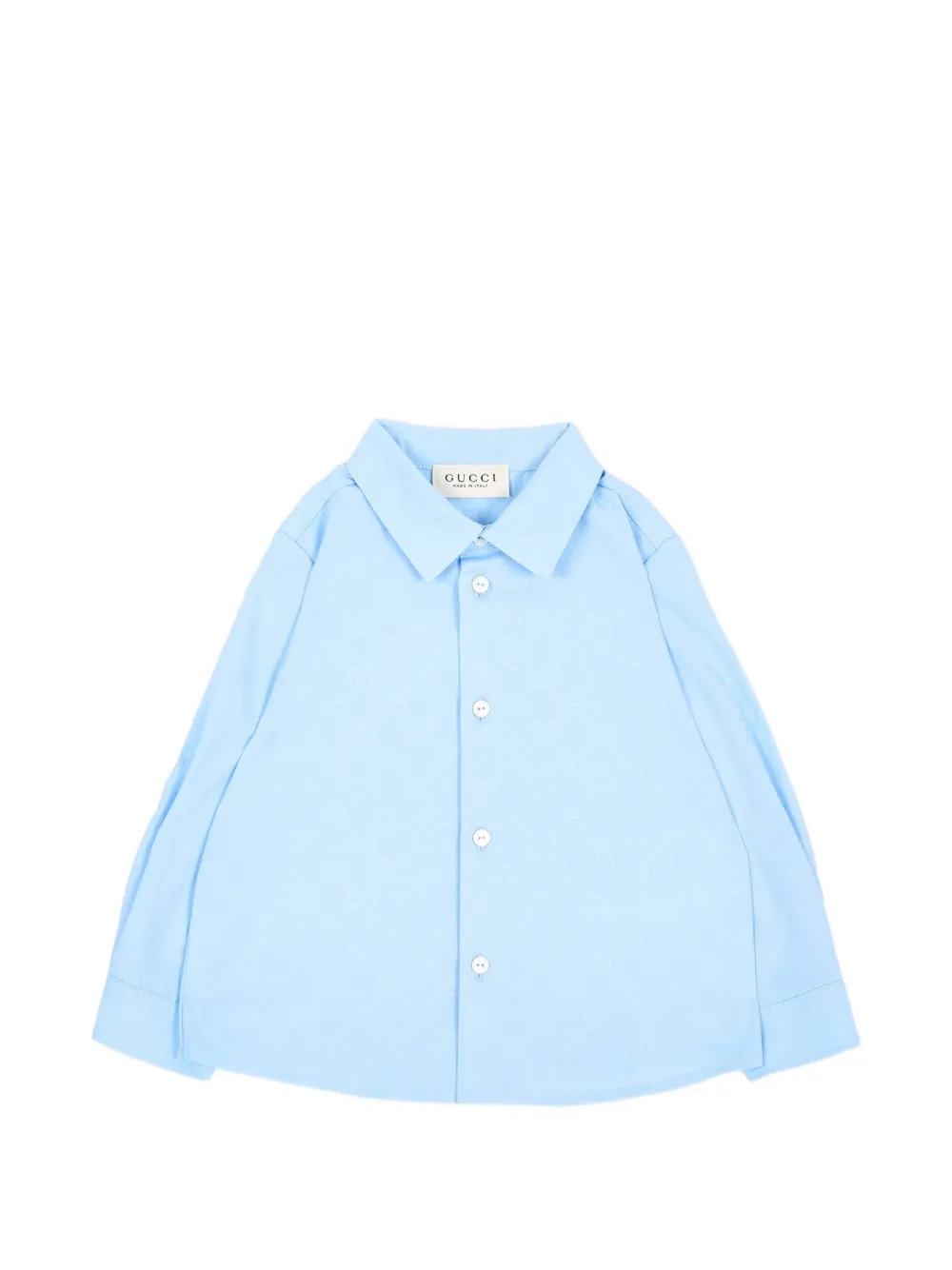 Gucci Kids GG Supreme long-sleeve shirt - Blau