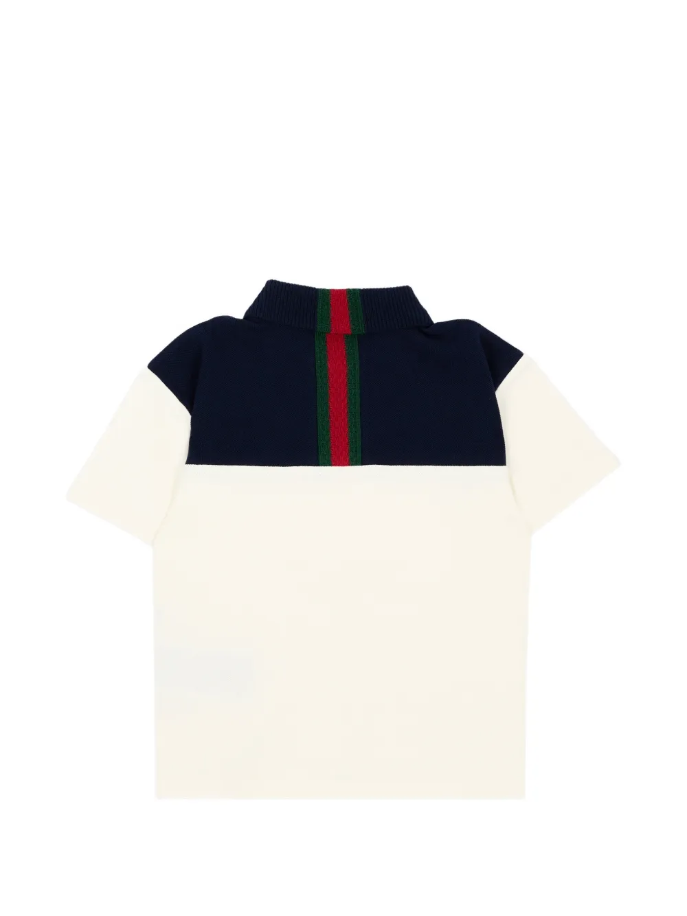 Gucci Kids Poloshirt met colourblocking en Web-streep Beige