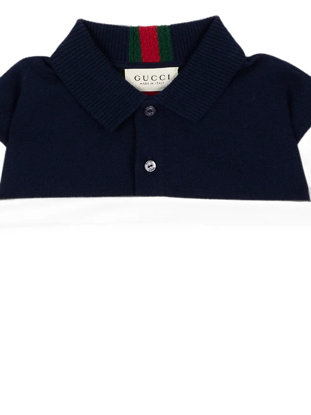 Gucci Kids Poloshirt met colourblocking en Web-streep Beige