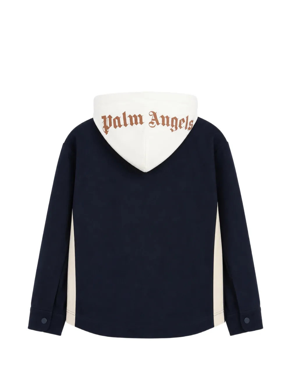 Palm Angels Kids Shirt met logoprint en vlakken Blauw