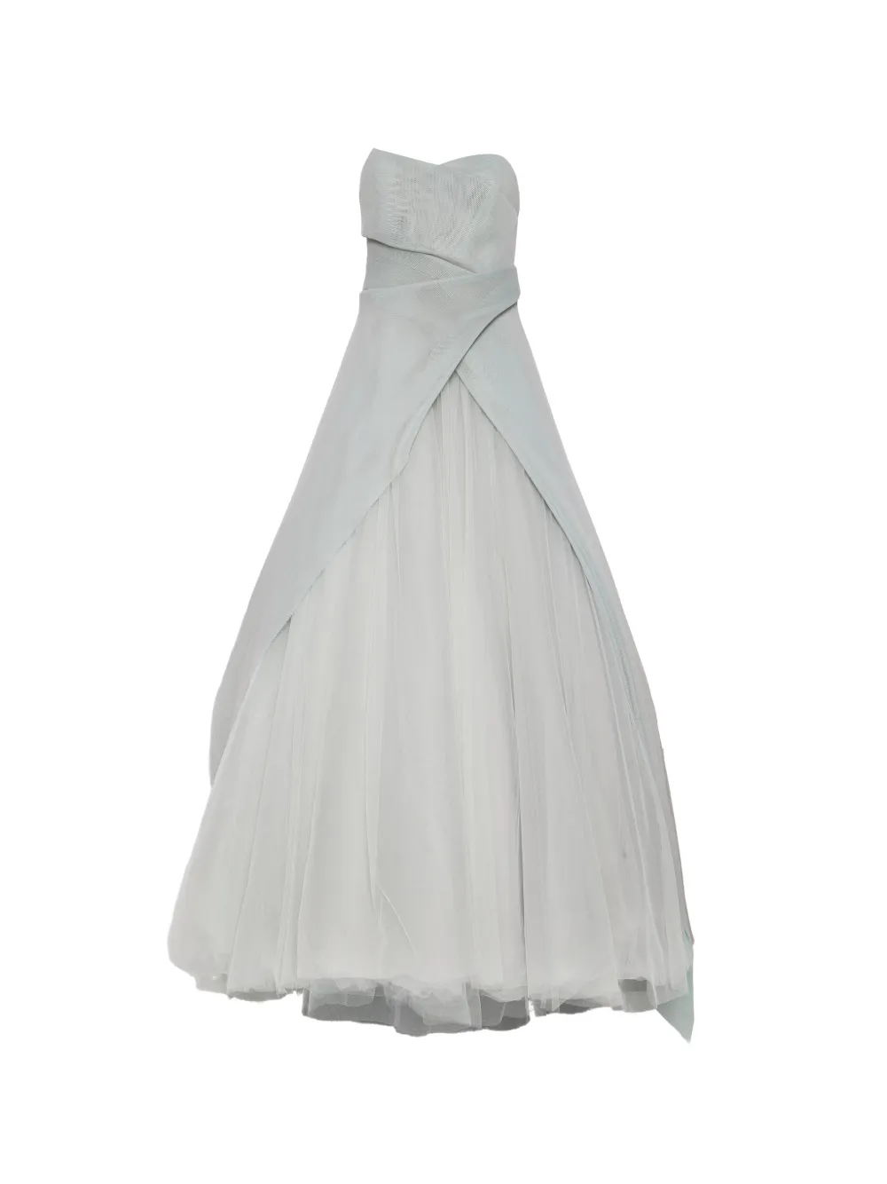 Monique Lhuillier strapless mesh-panelled gown