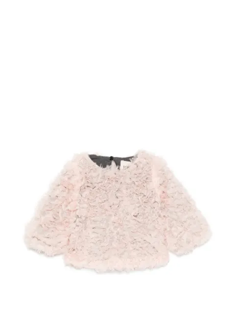 Douuod Kids ruffled tulle-overlay blouse