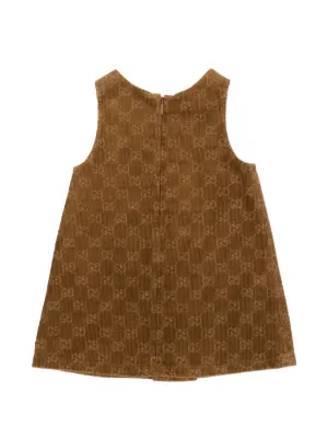 GUCCI キッズ GGチェリー刺繍 切り替えワンピース 140 Gucci Kids（グッチ・キッズ）ワンピース＆ドレス - FARFETCH
