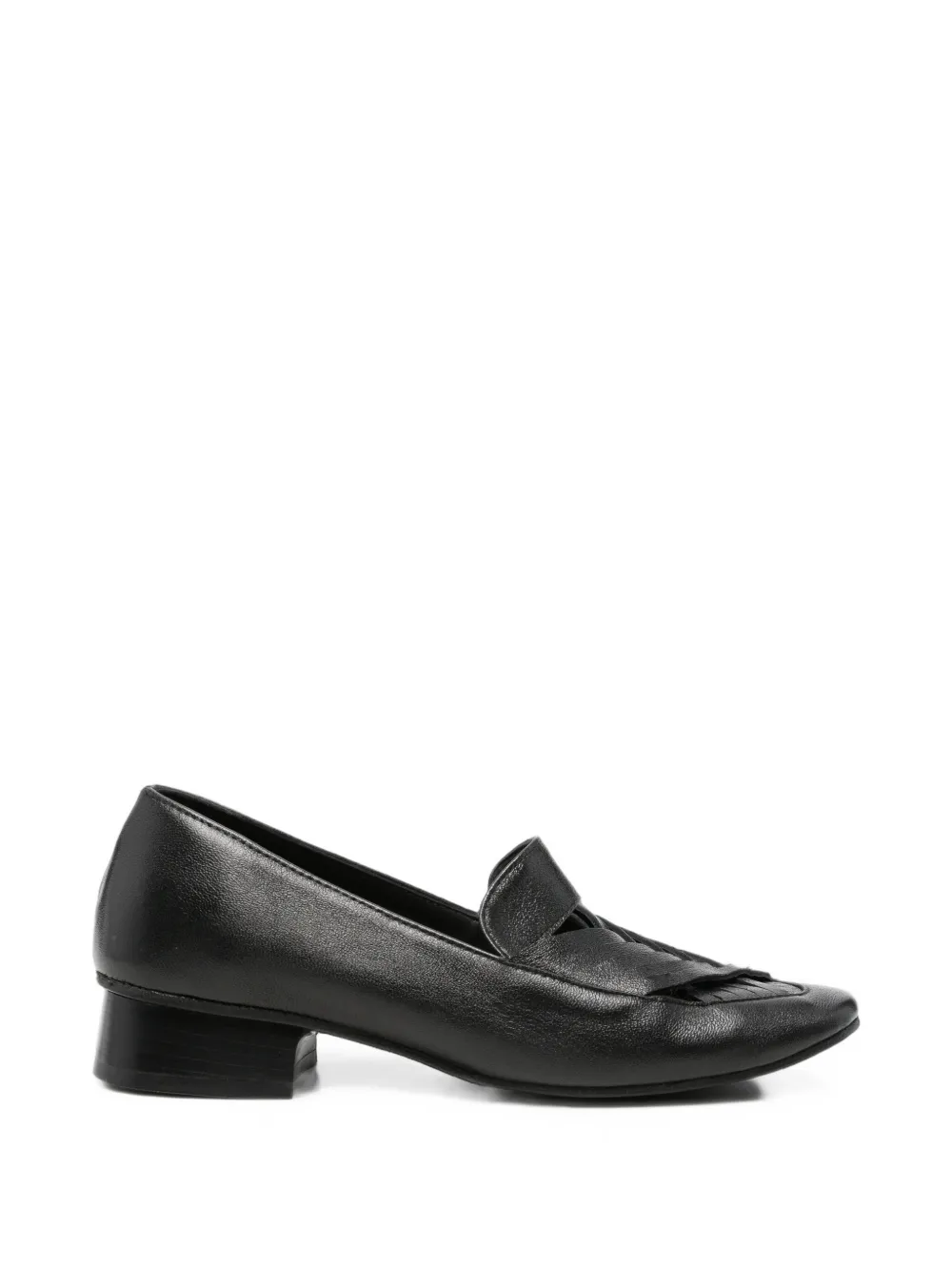 kudeta interwoven-strap leather loafers - Nero
