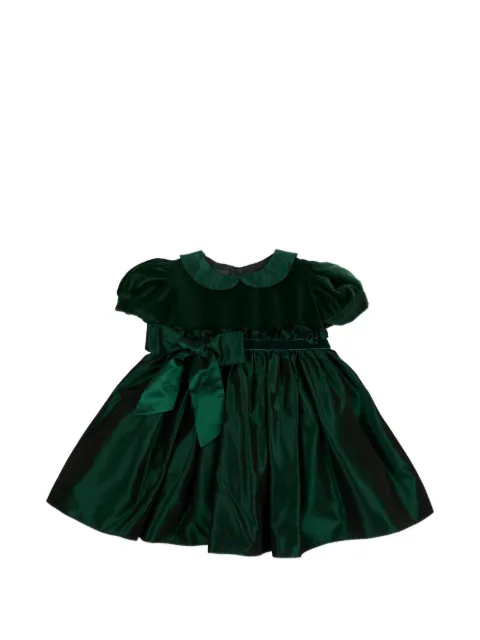 Mariella Ferrari velvet-panelled bow-detail dress