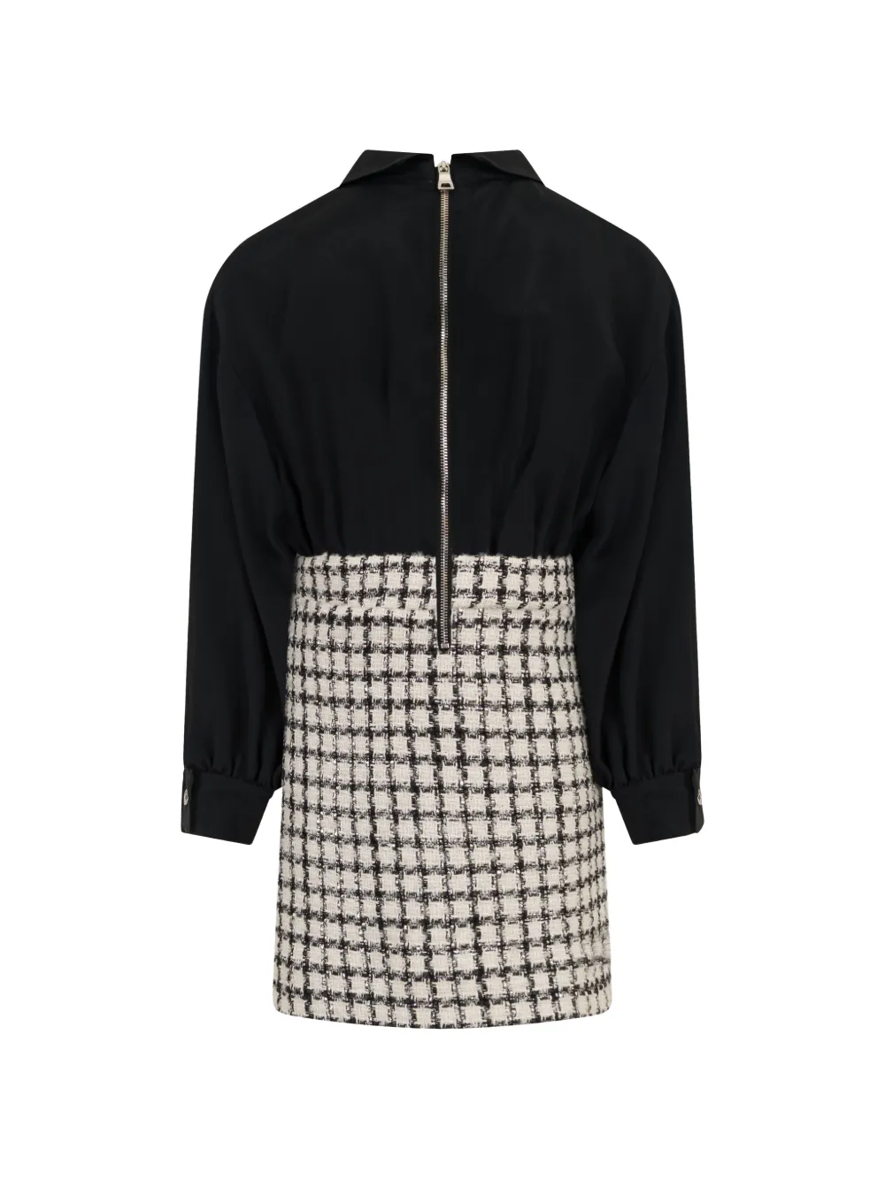 Balmain Kids Blousejurk met pied-de-poule print Zwart