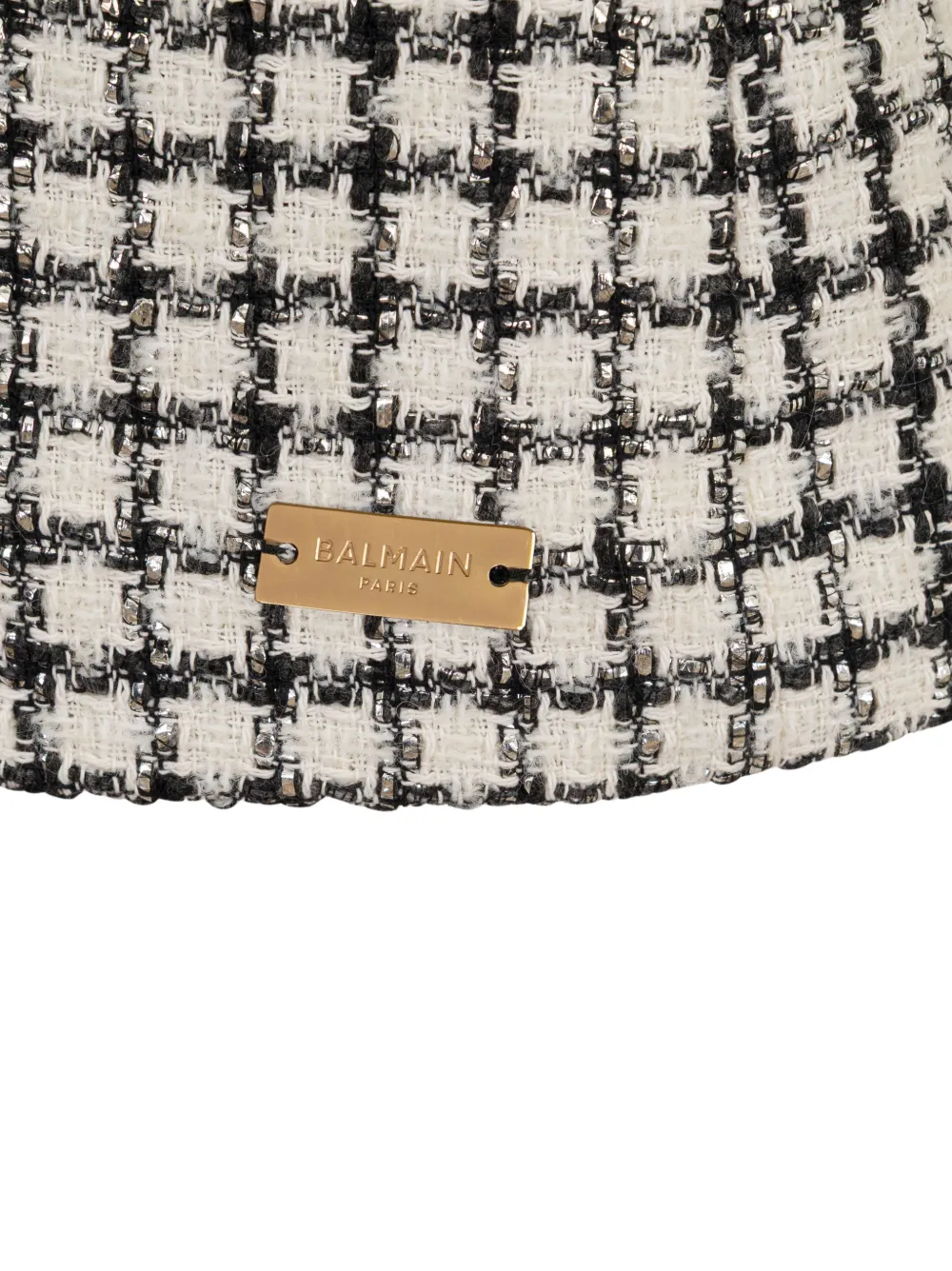 Balmain Kids Blousejurk met pied-de-poule print Zwart
