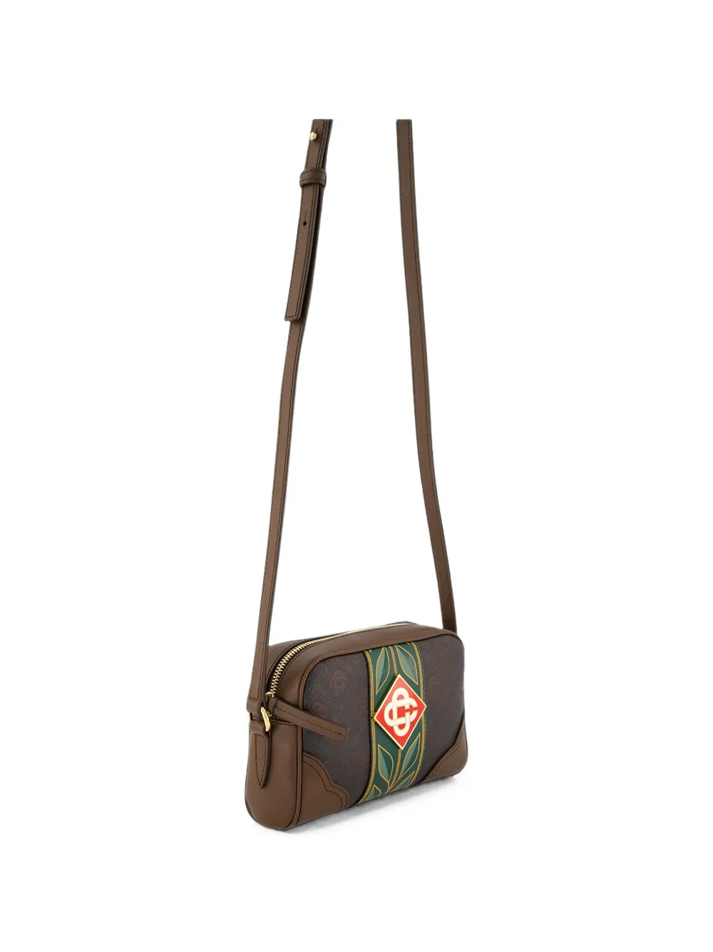 Casablanca Donkerbruine crossbodytas met monogram
