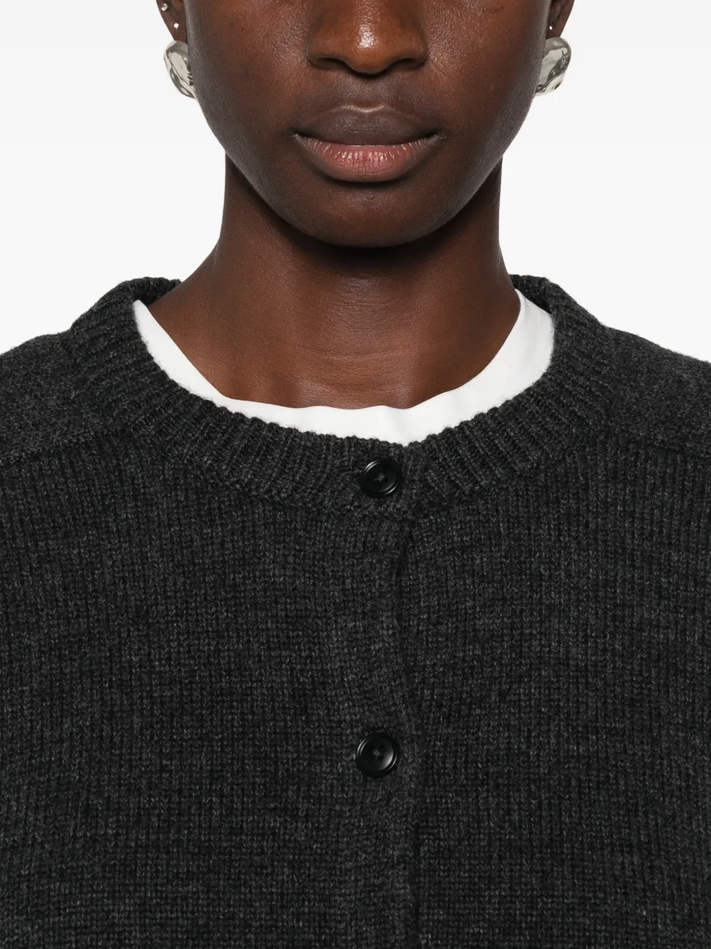 LouLou de Saison Aidar geribbeld vest Grijs