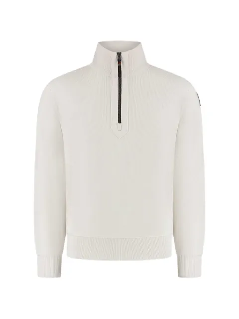 Parajumpers Basic Scoe quarter-zip logo-patch sweater