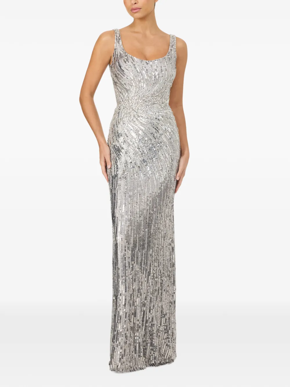 Jenny Packham Solaris jurk Zilver
