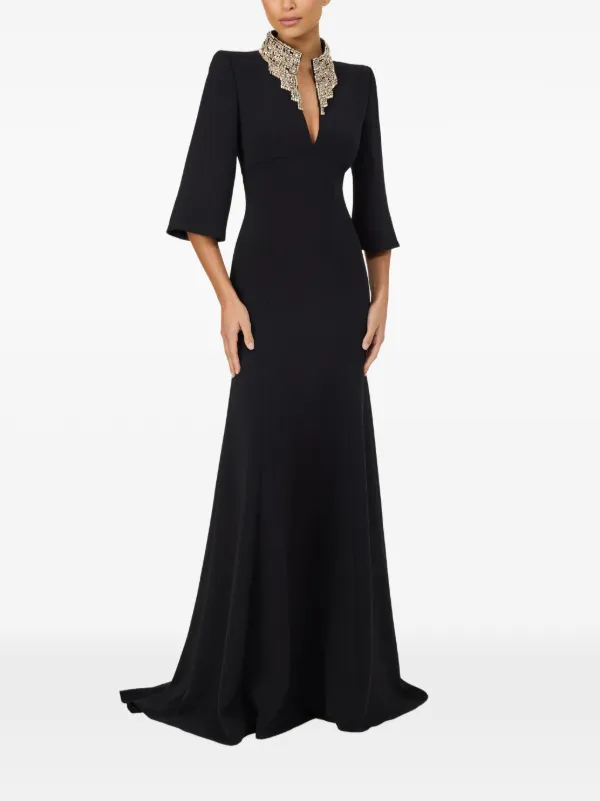 jenny packham black dress Nyota | Shoe Size:16 Jenny Packham Mercury gown autumn 26 Asymmetrical dress with gathered