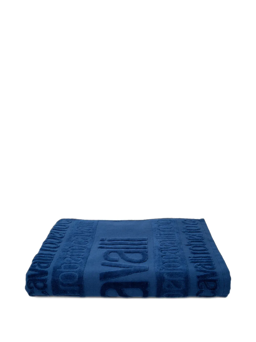 Roberto Cavalli Home Icon logo-jacquard bath towel Blauw