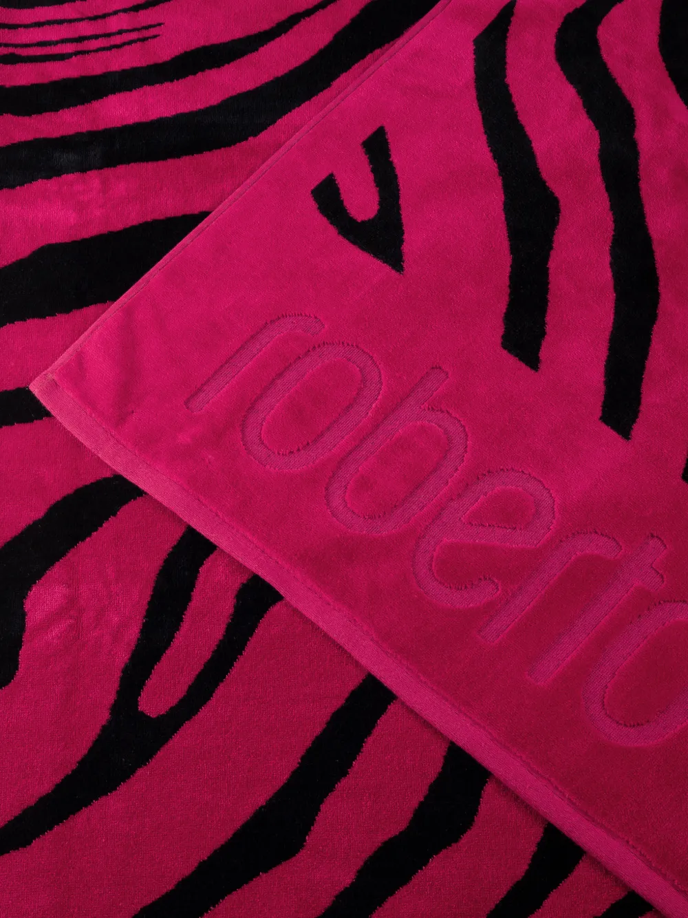 Roberto Cavalli Home Zebra-print beach towel Roze