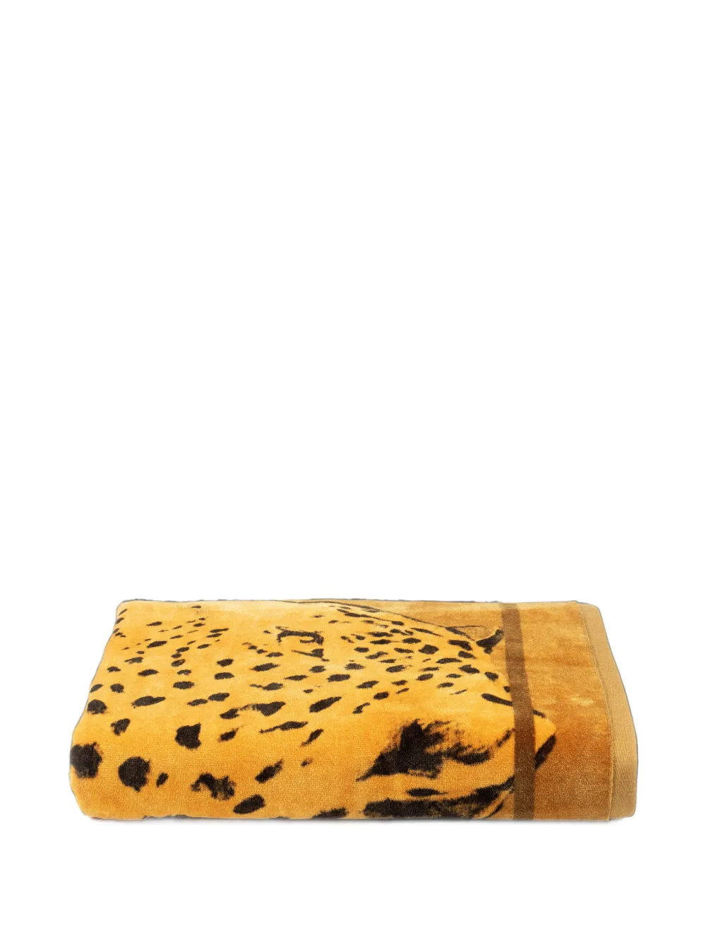 Roberto Cavalli Home Big Cat beach towel Geel