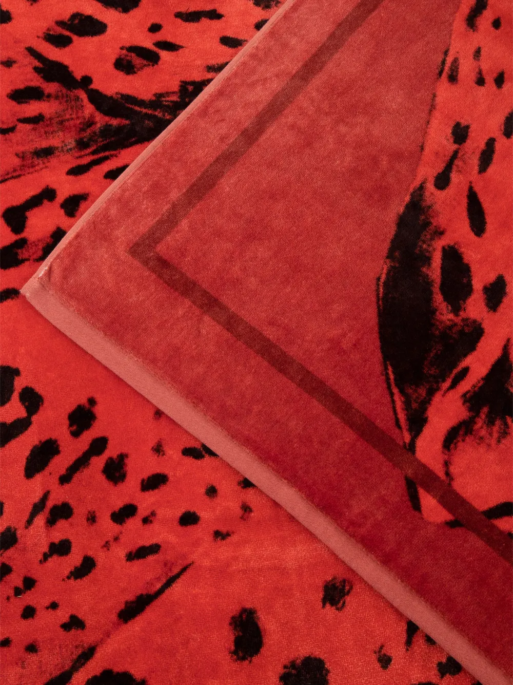 Roberto Cavalli Home Big Cat beach towel Rood