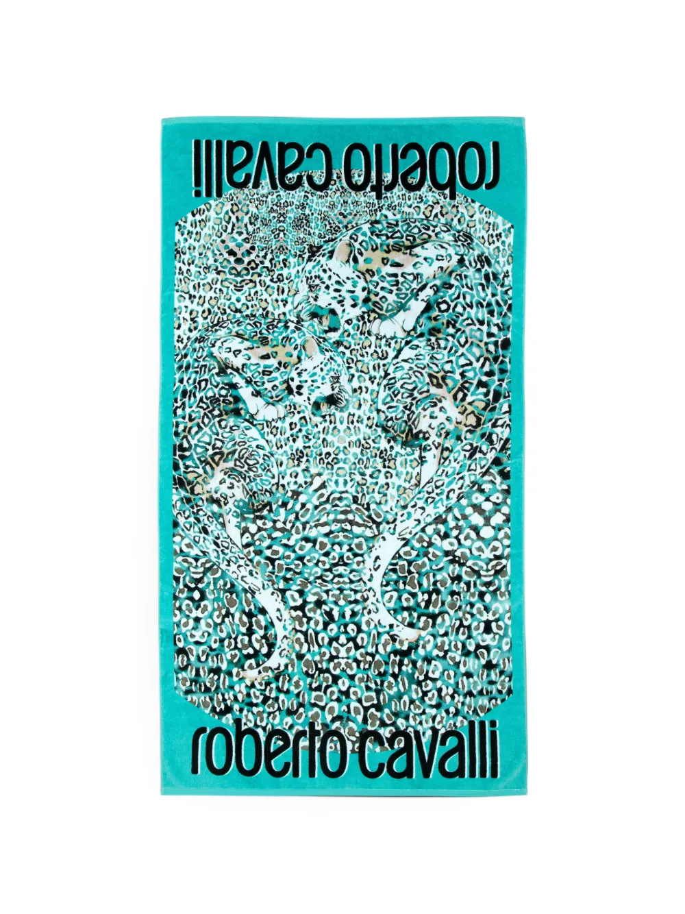 Roberto Cavalli Home Leo Camouflage beach towel Blauw