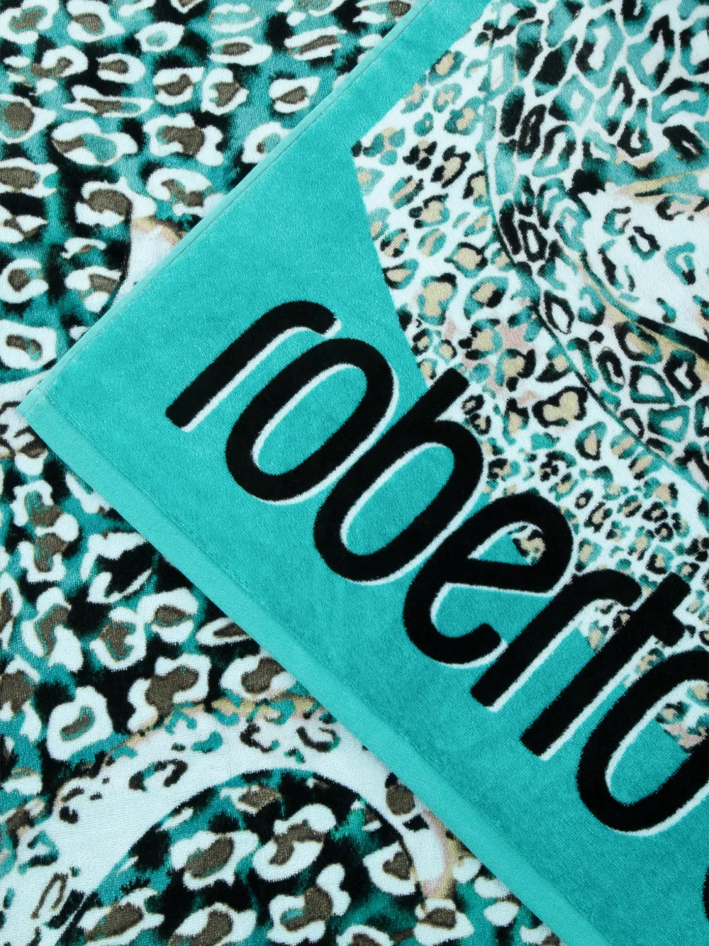 Roberto Cavalli Home Leo Camouflage beach towel Blauw