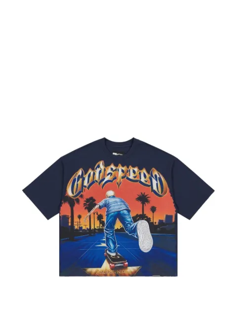 GODSPEED graphic-print washed T-shirt