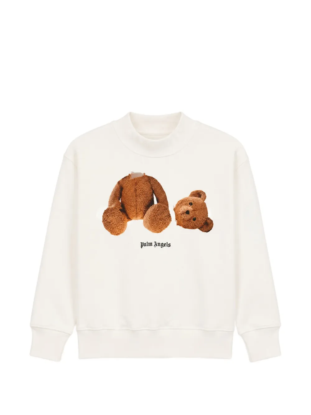 Palm Angels Kids bear-print sweater - Bianco