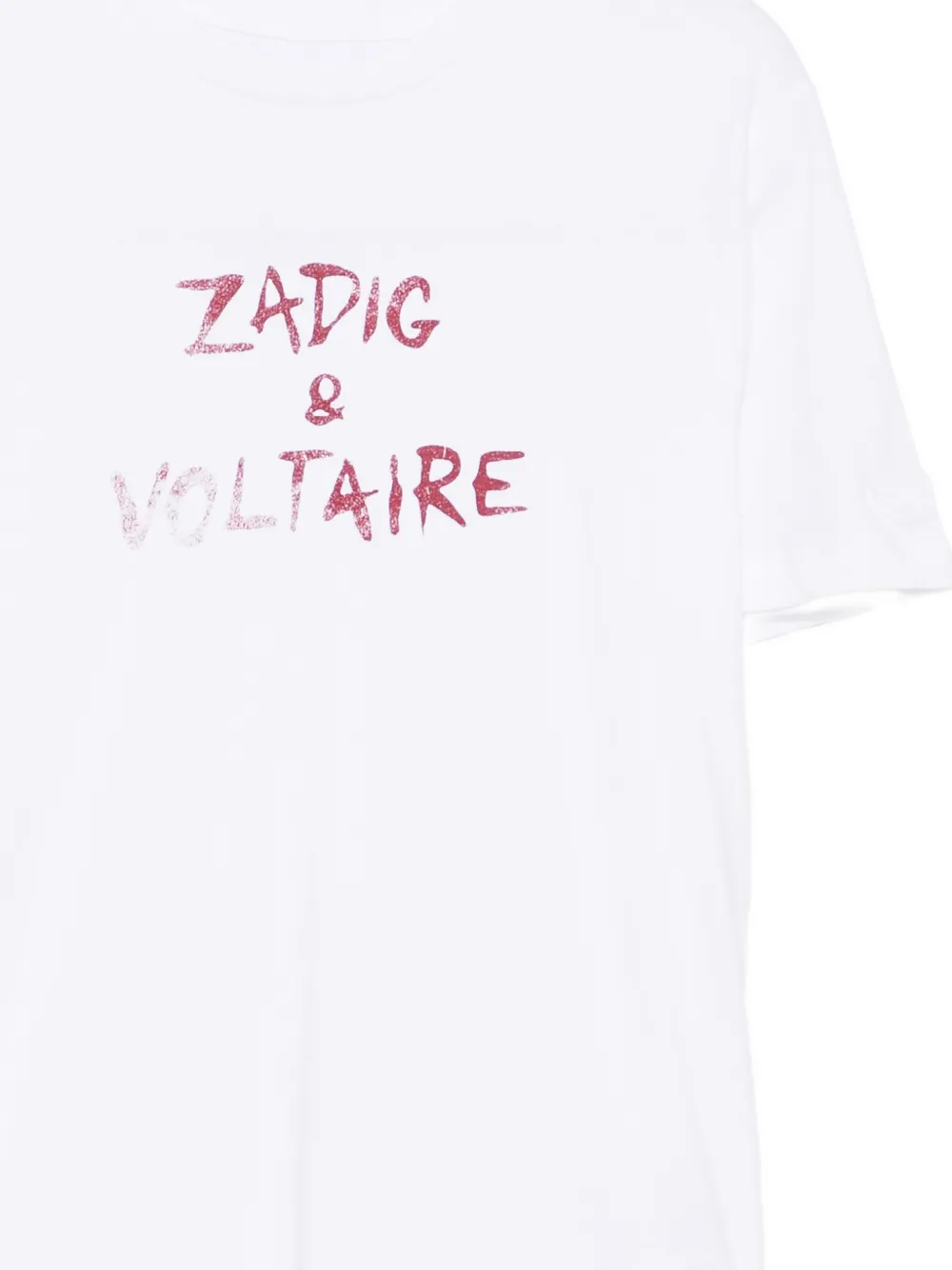 Zadig & Voltaire Kids Katoenen T-shirt met logoprint Wit