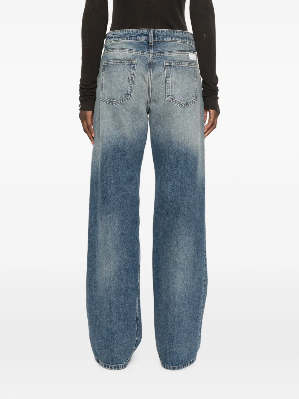 Nine In The Morning Rocio jeans met riemlussen Blauw