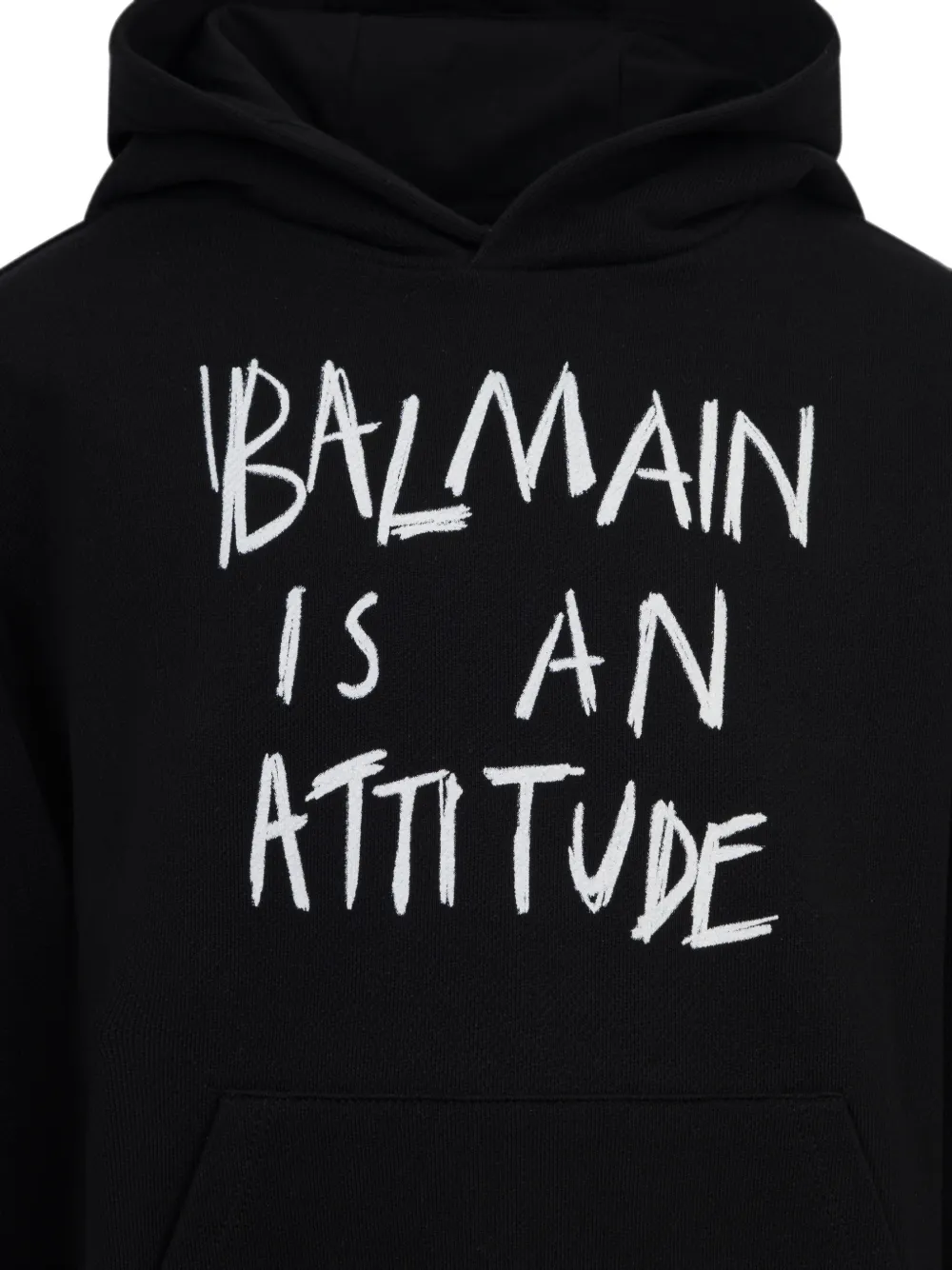 Balmain Kids Hoodie met logoprint Zwart