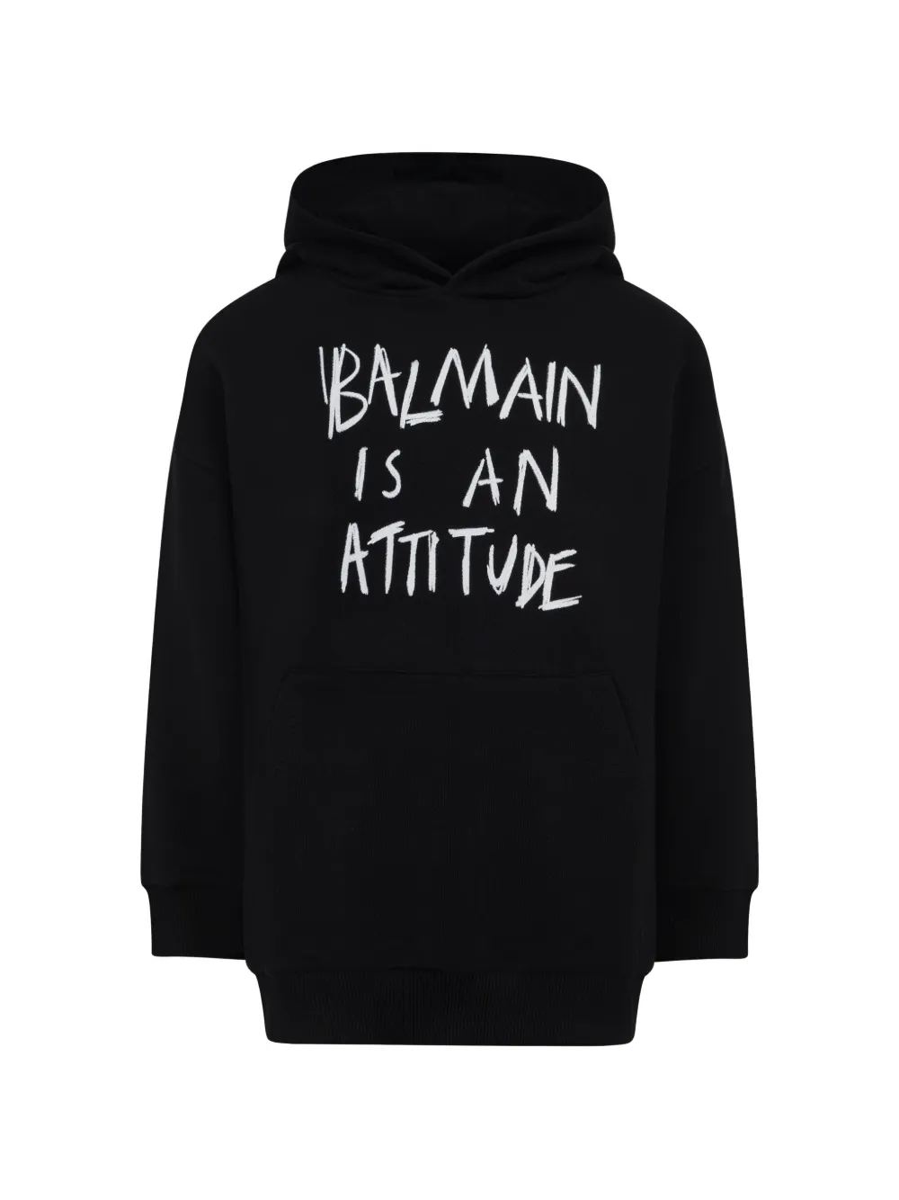 Balmain Kids logo-print hoodie - Nero