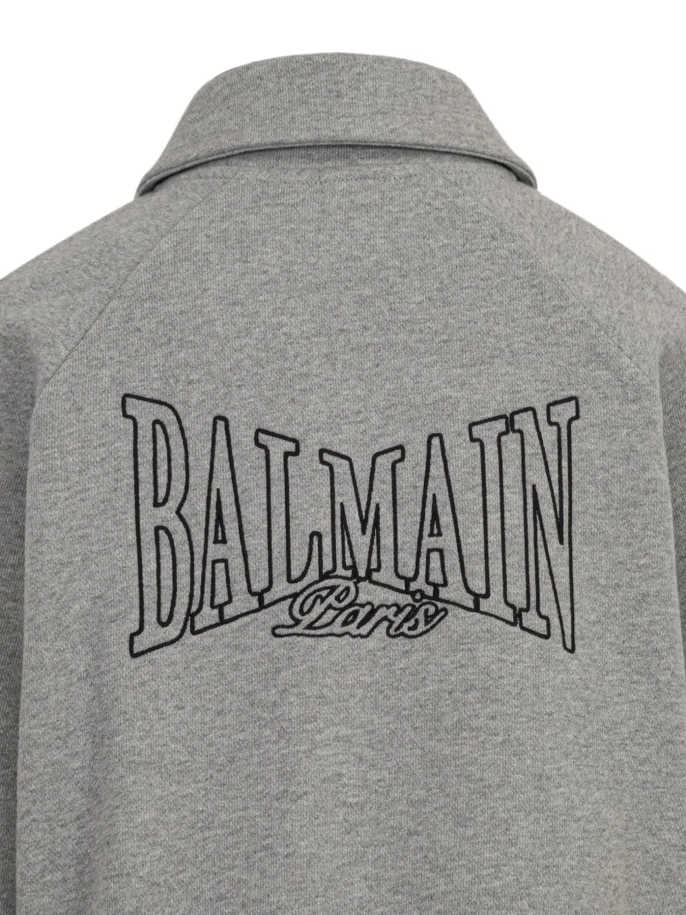 Balmain Kids Button-up bomberjack met geborduurd logo Grijs